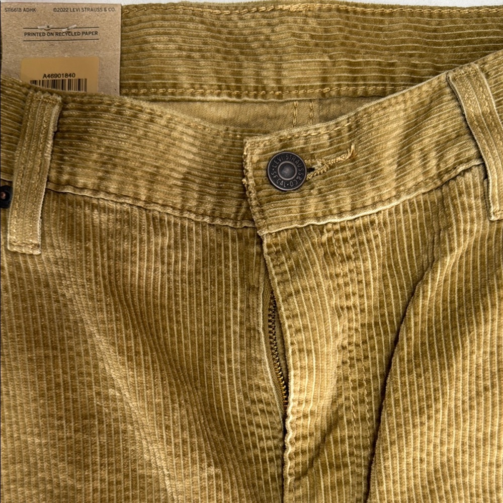 Levi's Men's Camel Corduroy 33 x 30 Pants - Picture 5 of 9
